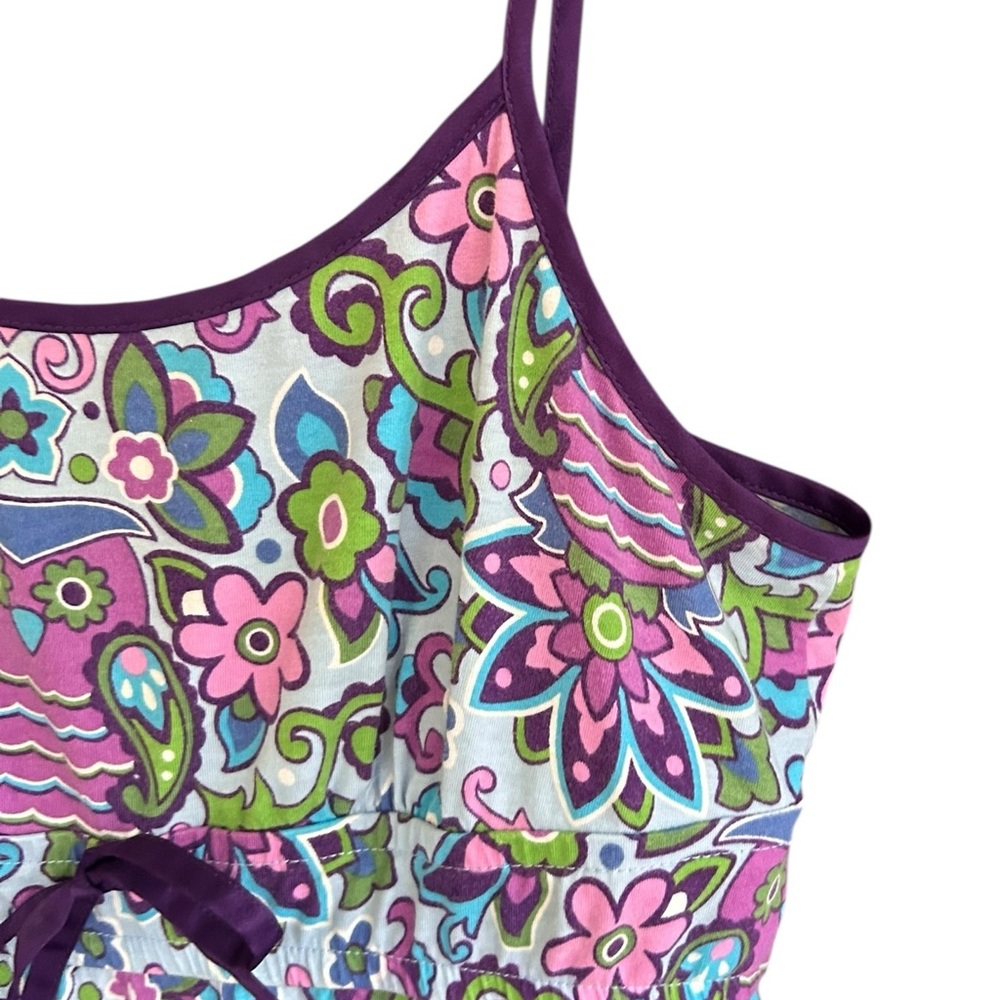 Y2K Nick & Nora Whimsical Retro Owl Novelty Print Ribbon Bow Babydoll Cami Top M - Picture 5 of 7